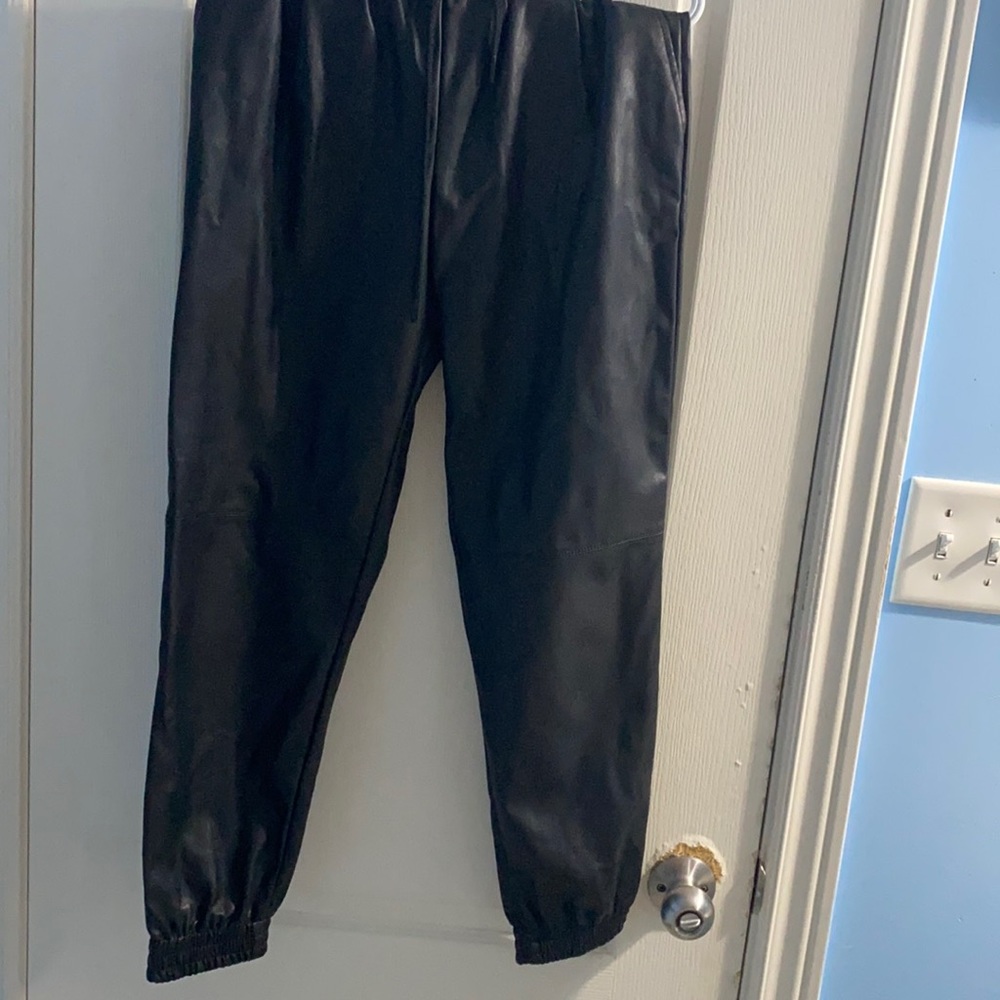 Leather Jogging Pants/Joggers